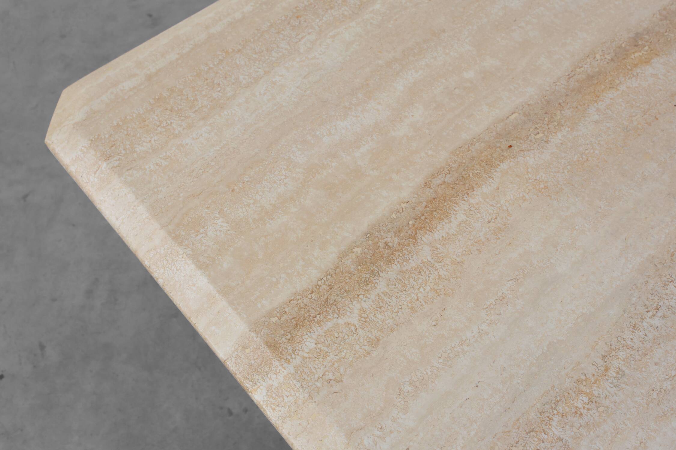 Mid-century square travertine coffee or side table, Italy 1960s