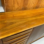 Scandinavian walnut sideboard, Möbelfabrik Linen, Horda, Sweden, 1960