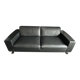 Black leather 3-seater sofa Roche Bobois