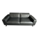 Black leather 3-seater sofa Roche Bobois