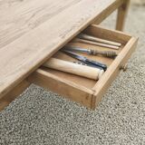 Solid oak farmhouse table 220cm x 75cm