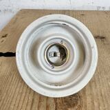 Vintage White Porcelain Pendant Light, 1970s