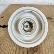 Vintage White Porcelain Pendant Light, 1970s