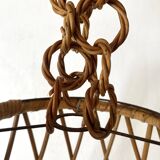 60s rattan pendant light