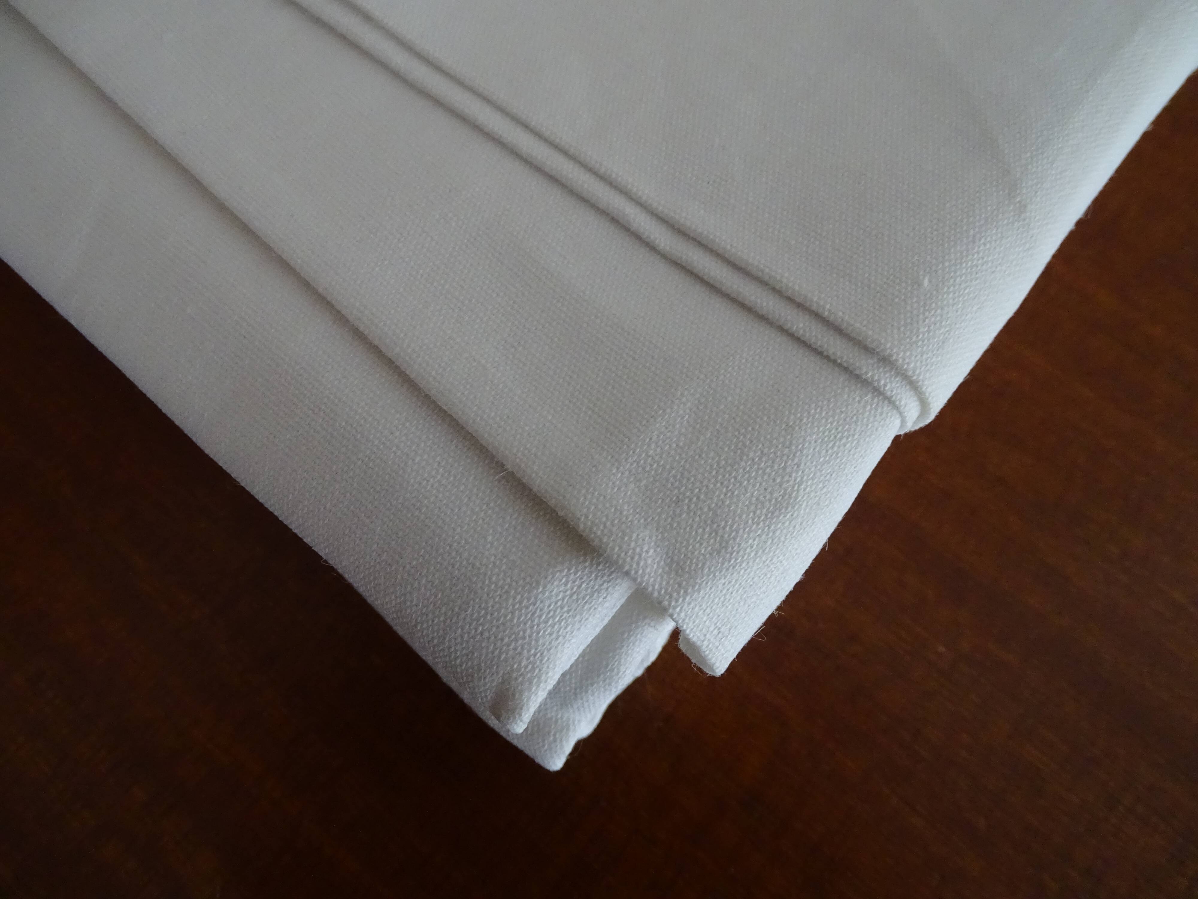 Flat sheet mestizo linen cotton "blue flower" 310 x 220