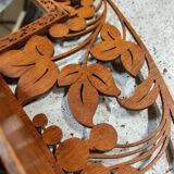 Wall shelf in carved wood and mirror – Art Nouveau style