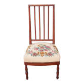 Chaise de nourrice bois avec assise tapisserie