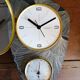 Clock vintage formica wall clock silent barometer "Manufrance"