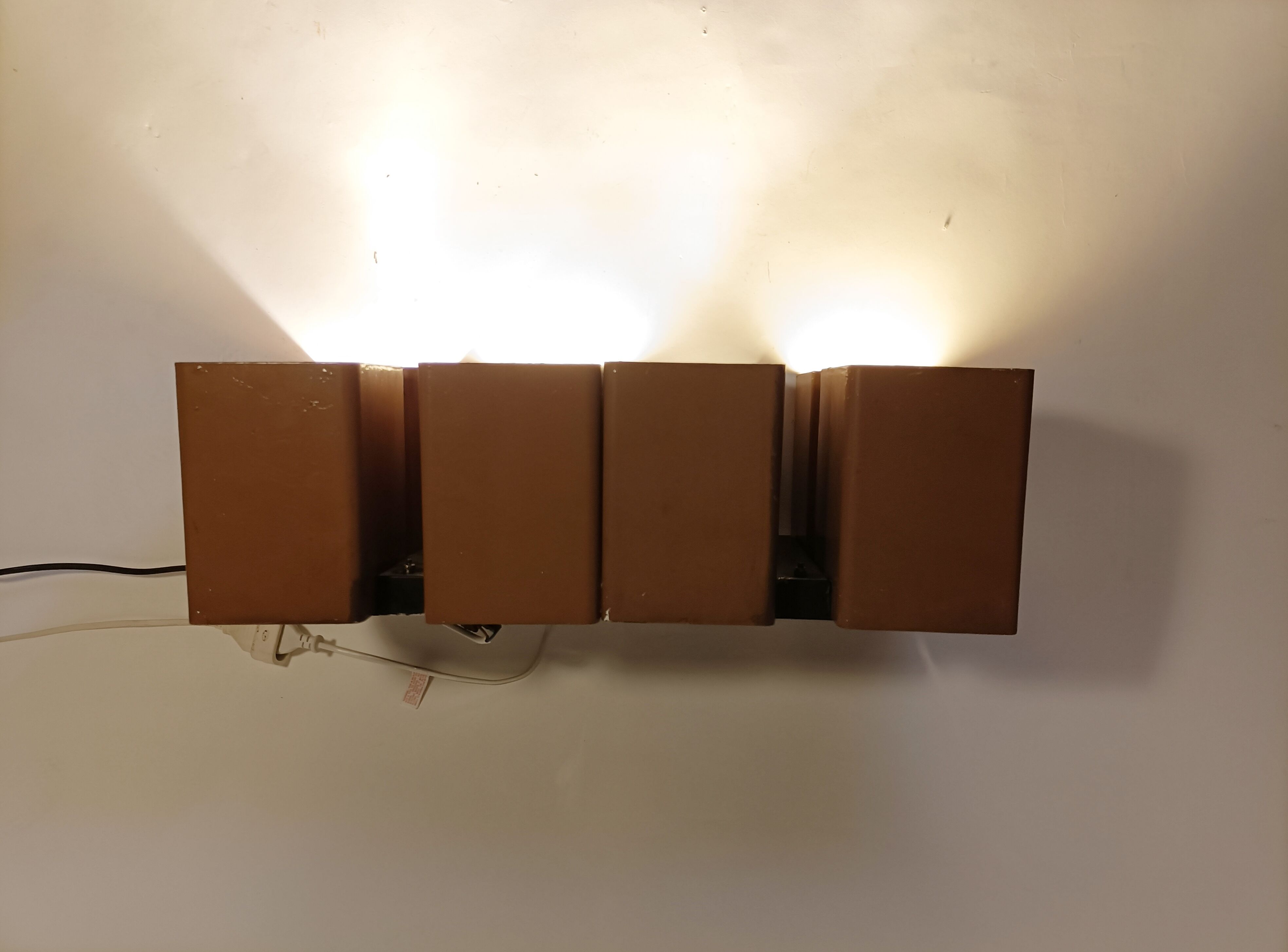 Pair of ceiling lights RAAK model Viervoud 1970's Vintage