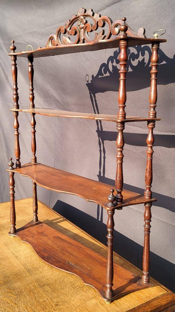 19th century molded mahogany wall shelf Louis-Philippe