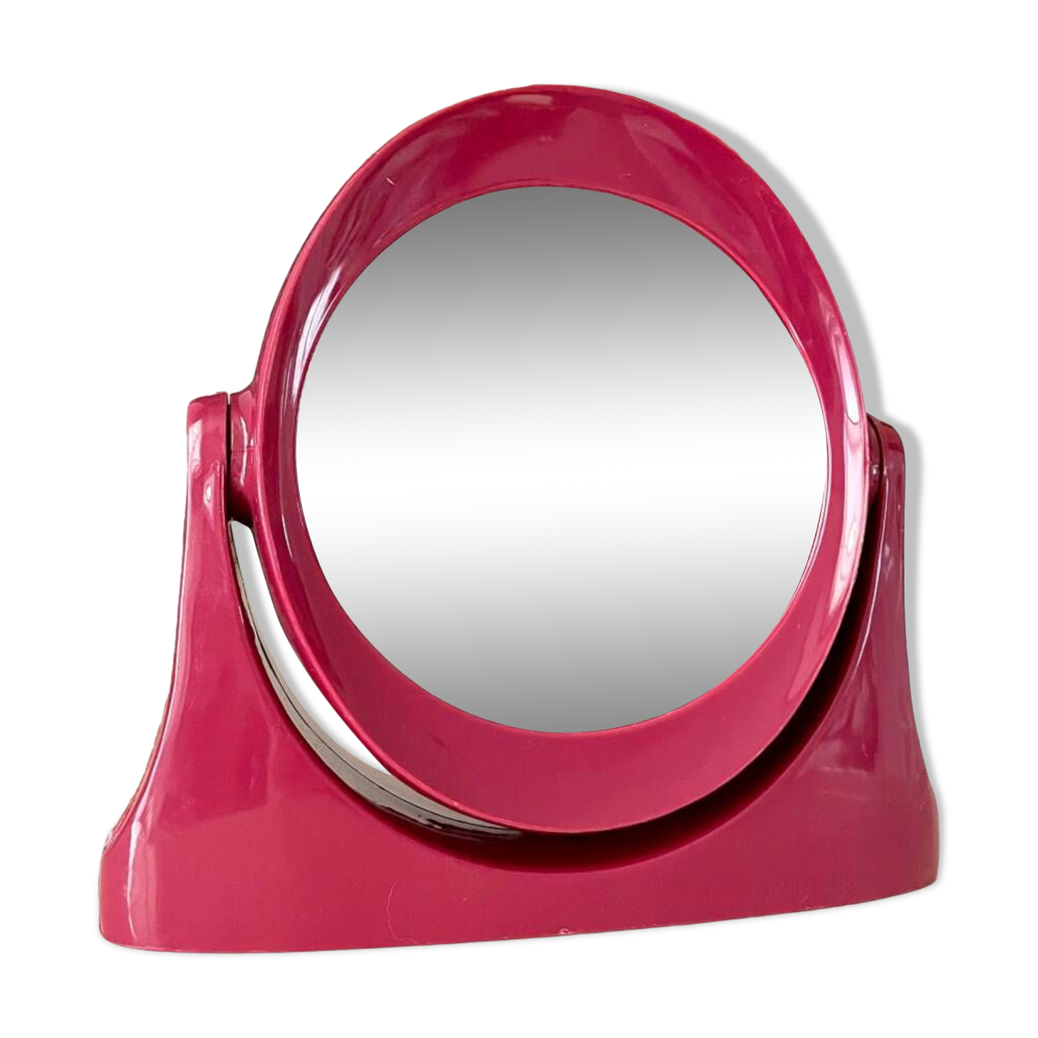 Vintage plastic magnifying swivel mirror from the 70s