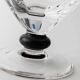 Vintage Murano Glass Centerpiece Bowl on Pedestal in Clear Glass with Black Stem Accent – Italy 1970s