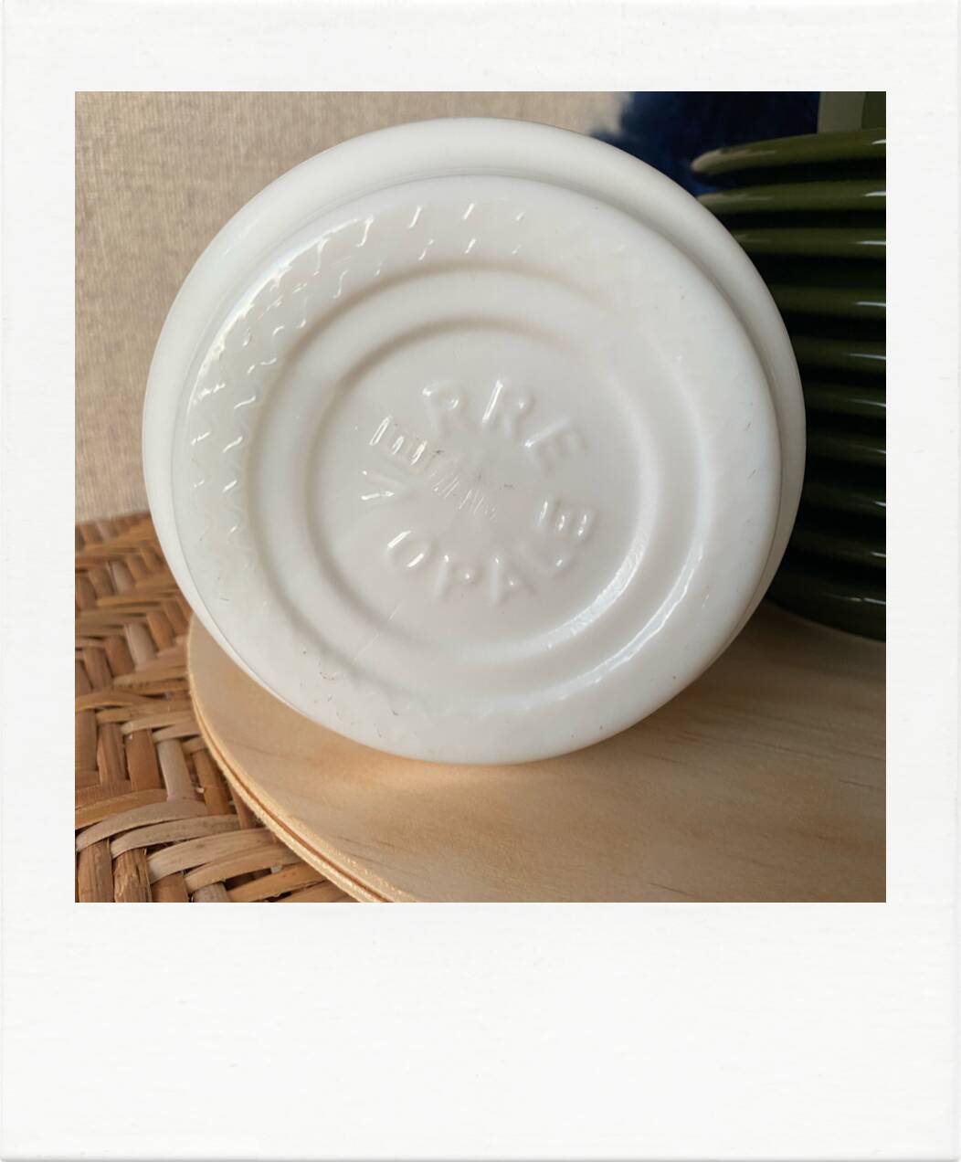 Large opaline white vase