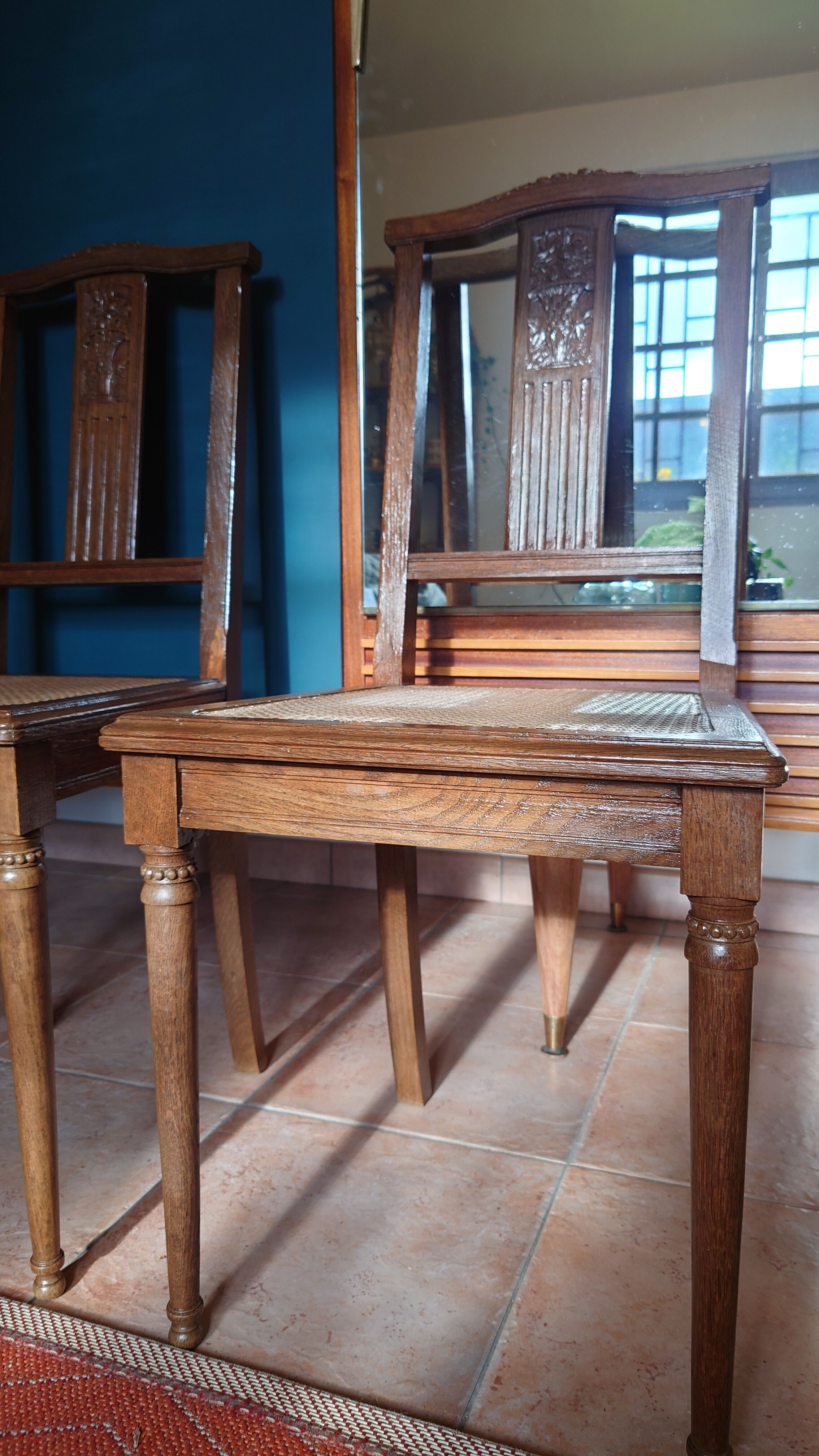 Pair of 1930s chairs, Louis XVI style