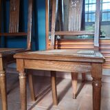 Paire de chaises cannées 1930, style louis XVI