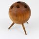 Tripod chandelier ball by Carl Aubock in walnut, Austria, 1950s.