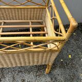 Rattan and wicker baby/child bed