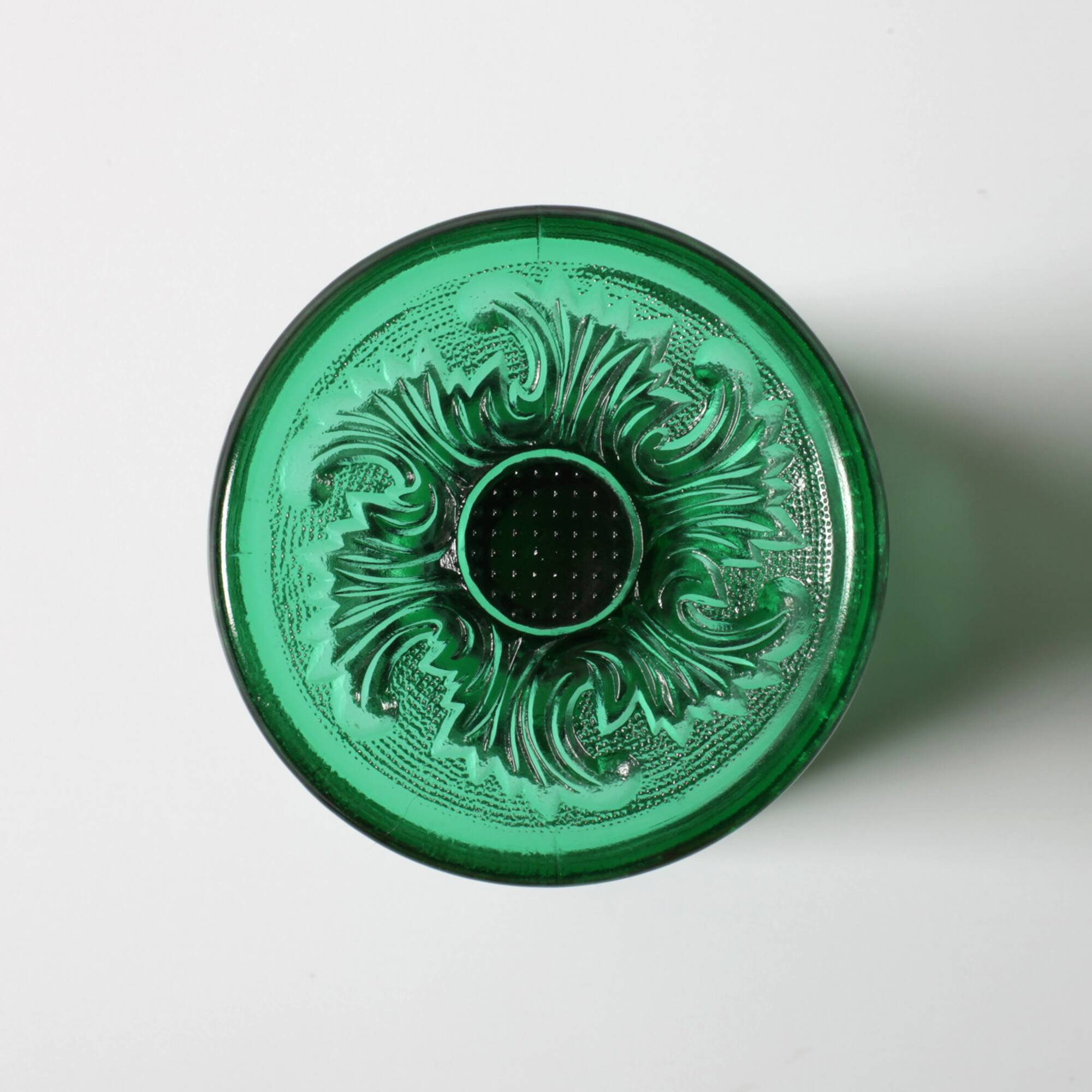 Vintage Green Stem Glass Arabesque / Wine Goblet Baccarat / France / 1840s