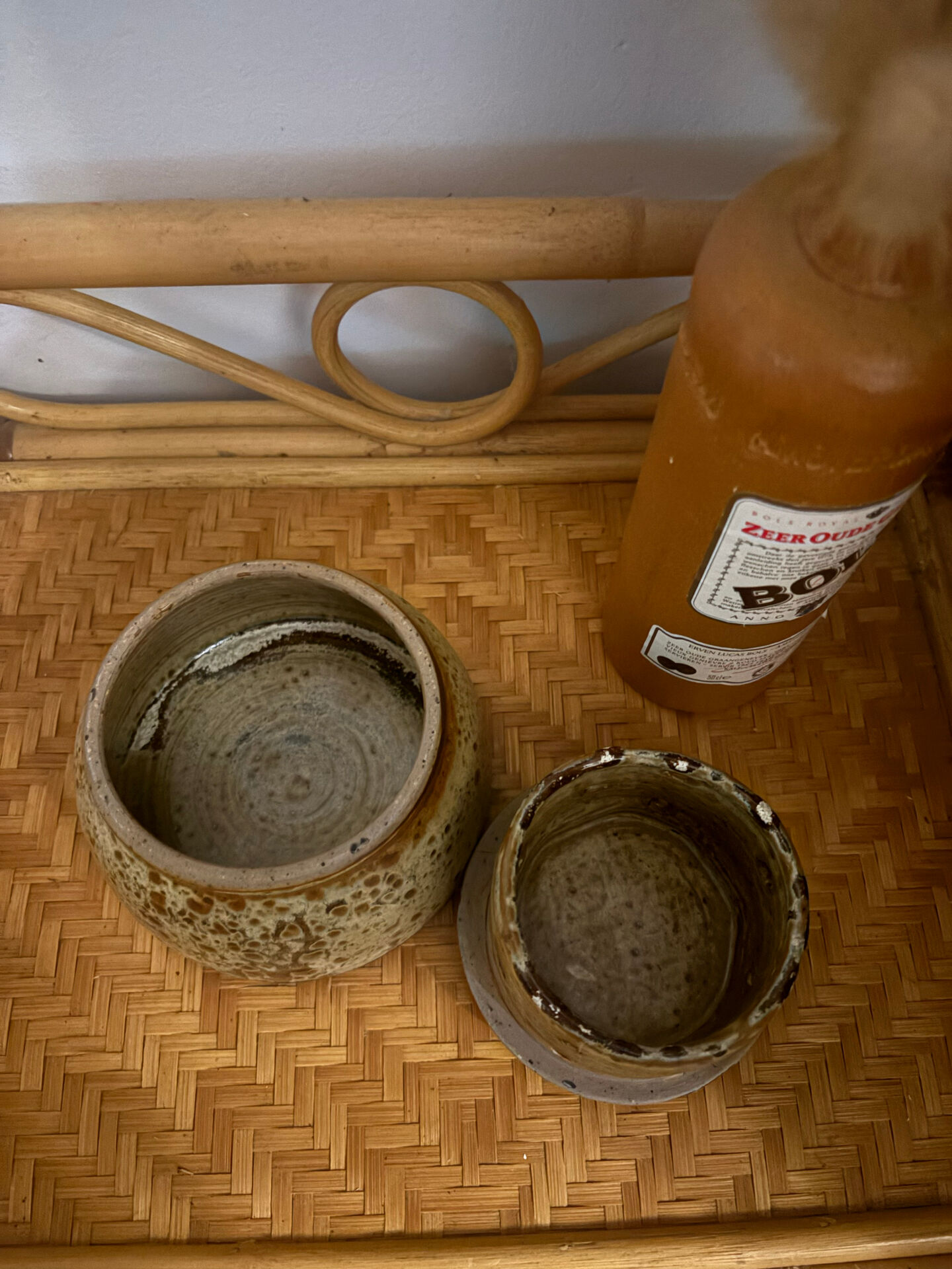 Water butter dish in stoneware
