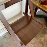 Dark wood folding chair