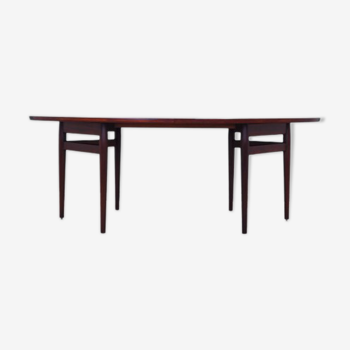 Table ovale en palissandre, années 1950, design danois, designer: Arne Vodder, production: Sibast