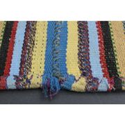 1970s Vintage Turkish Oushak Handmade Wool Cotton Blue Runner Rug 56x229