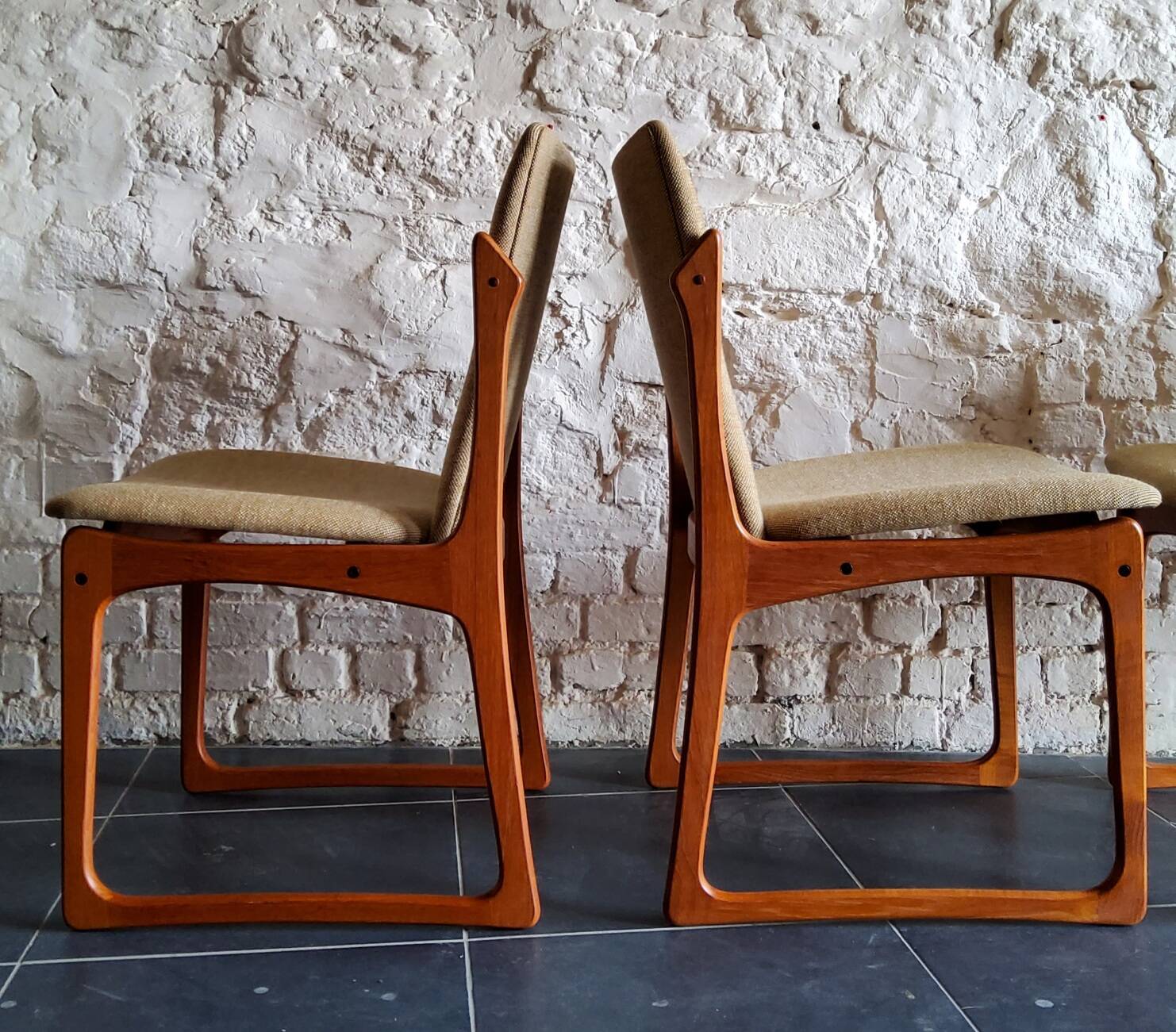 Chaises Scandinave en bois de Vamdrup Stolefabrik Danemark 1960