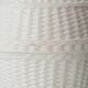 Pair of white ceramic table lamps with faux wicker texture, Spanish coastal design, 1970s