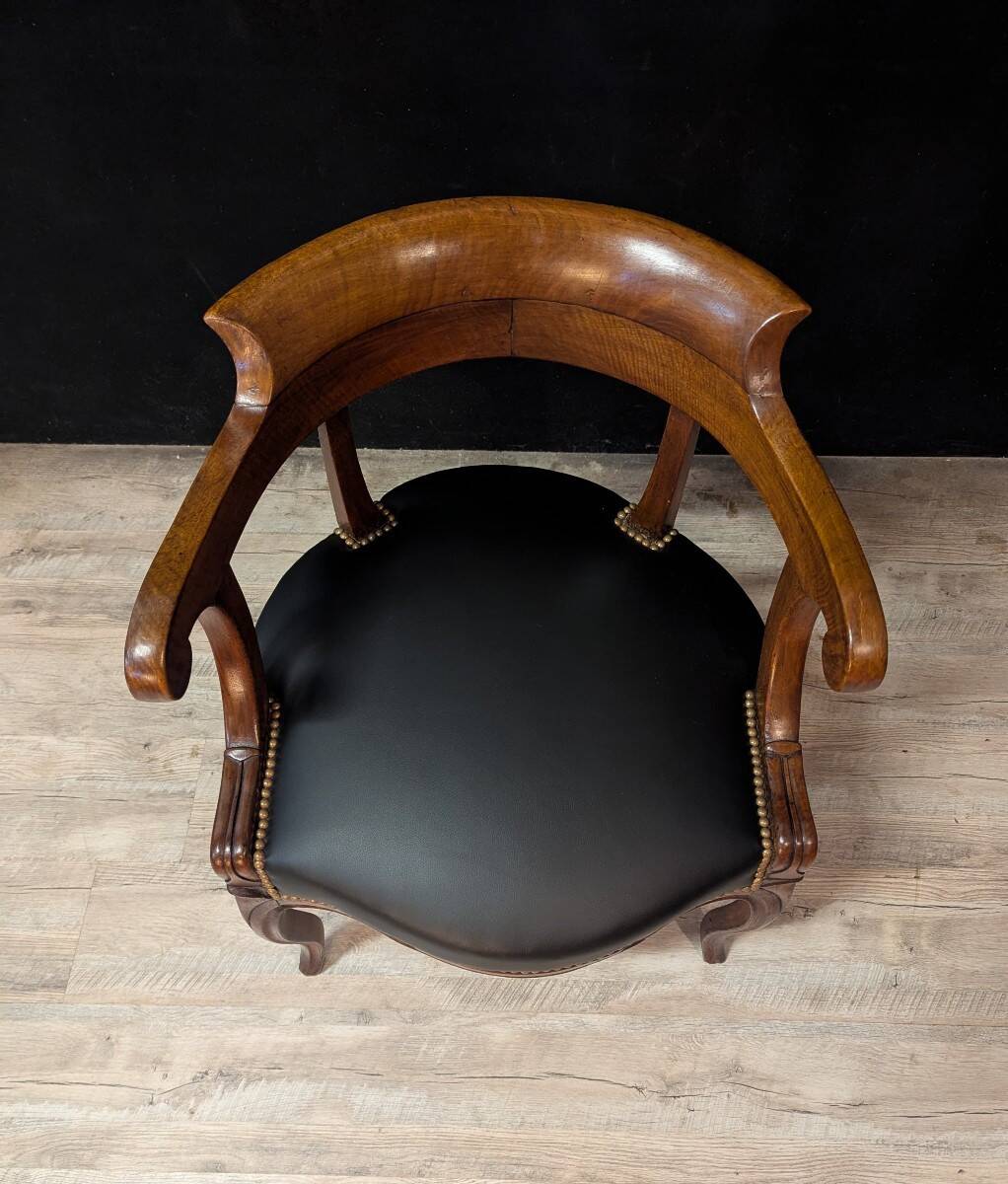 Restoration walnut office chair