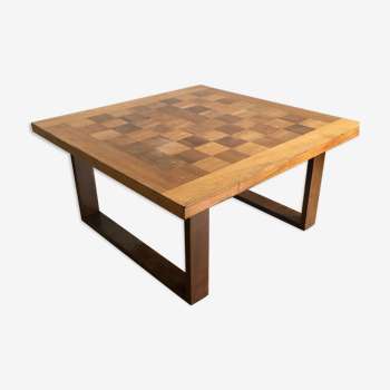 Table basse d’échecs en teck par Poul Cadovius pour France & Søn, années 1960