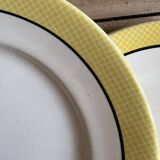 Set of 6 vintage dessert plates, Menton model by Salins