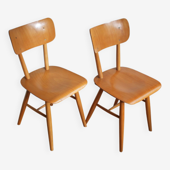 Pair of 1960's Mid Century dining chairs by TON