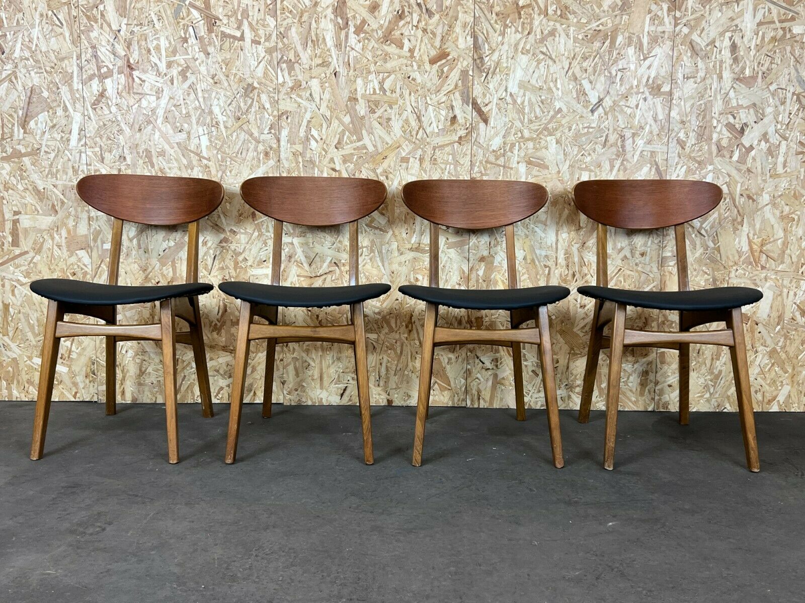 4 teak chairs