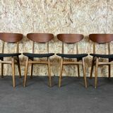 4 teak chairs
