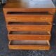 Chest of drawers of the 50s in oak compass feet 4 drawers