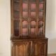 Impressive sideboard, two-part display cabinet in walnut