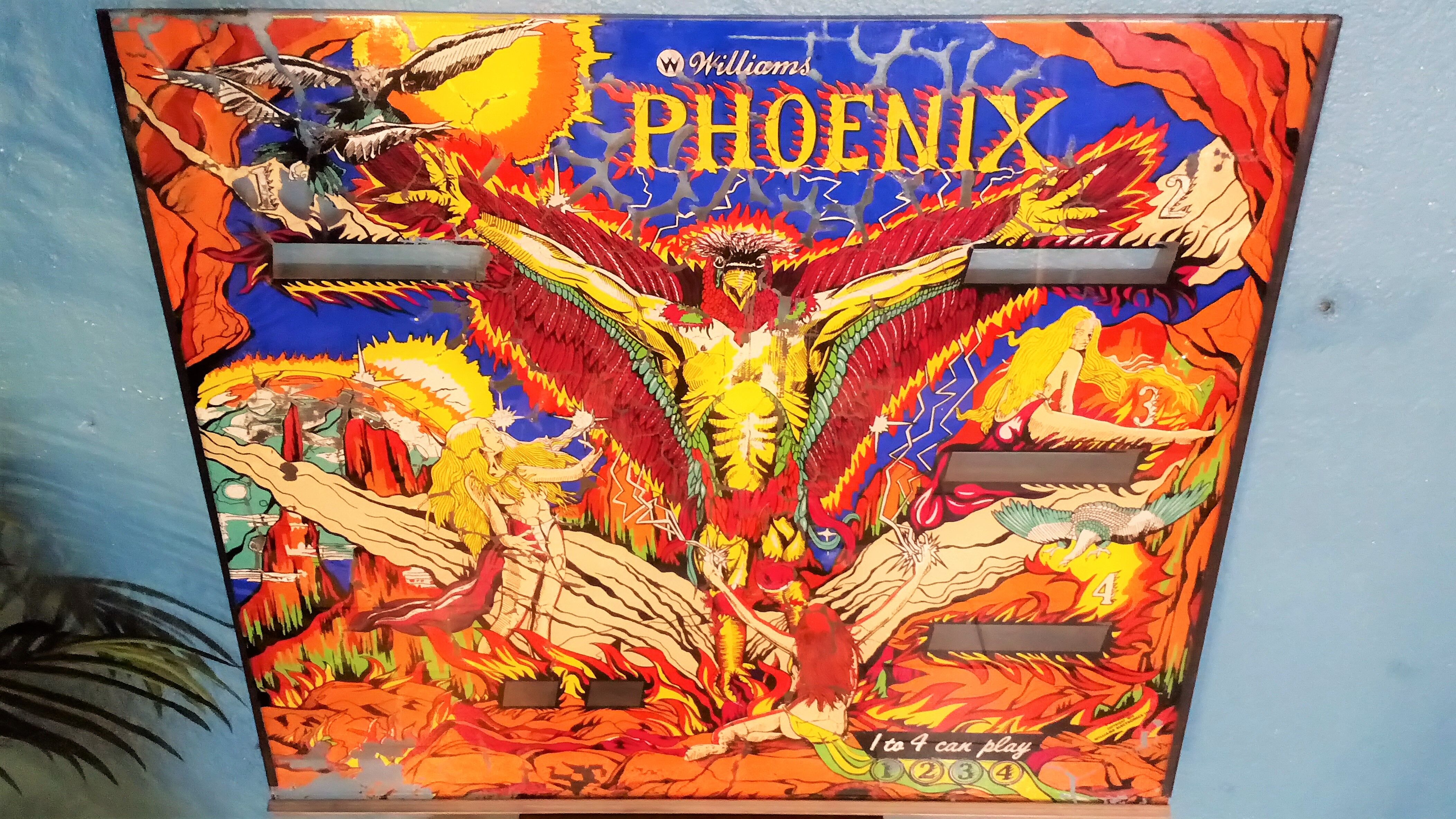 Pinball plate "Phoenix" Williams 1970s