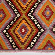6x8 Multicolor Geometric Style Anatolian Vintage Kilim Rug, 177x236Cm