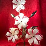 Lampe fleur de marguerite lucite vintage