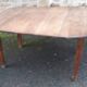 Table de ferme ovale en bois fruitiers