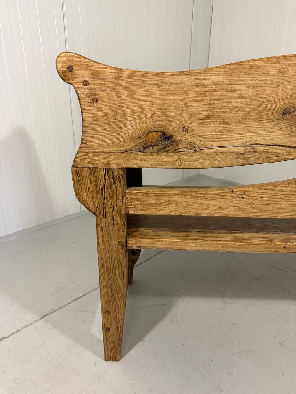 Antique oak bench in Biedemeier style 1860-1900