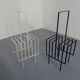 Steel magazine or record racks, 1960s, set of 2