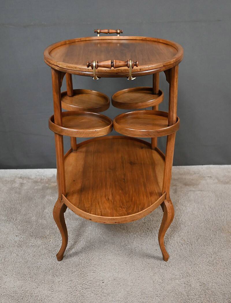 Walnut Salon Dessert Table - Early 20th Century