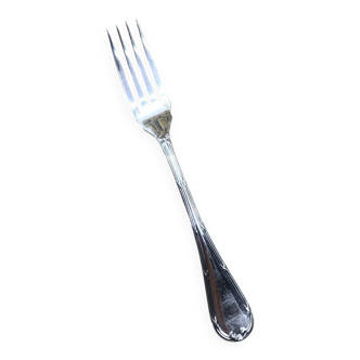 Christofle silver-plated dessert fork, Rubans model
