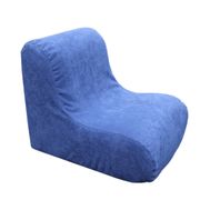Vintage 70s fireside chair reupholstered in blue