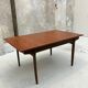 Table scandinave extensible vintage en teck