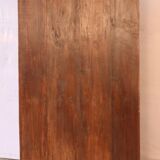 Old display case in Burmese teak with a white-ecru patina