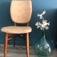 Set de 5 chaises aux pieds compas scandinave vintage 1960
