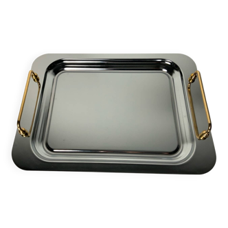 Plateau en métal et laiton