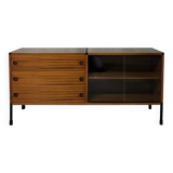Vintage ARP Guariche Minvielle 1960s enfilade buffet display cabinet